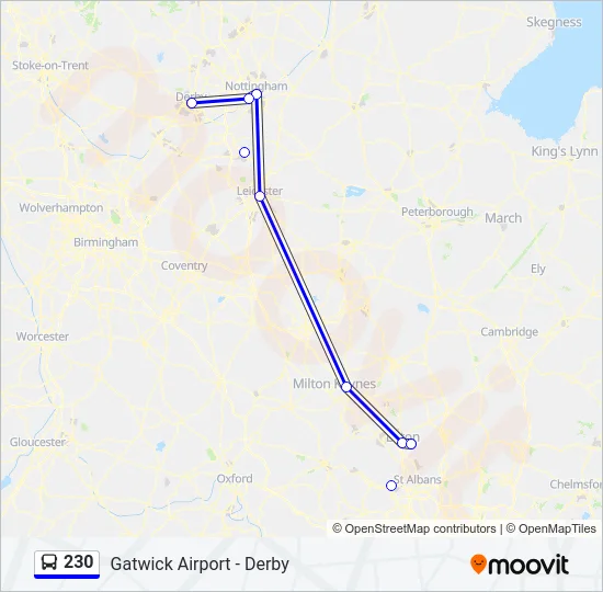 230 Bus Line Map