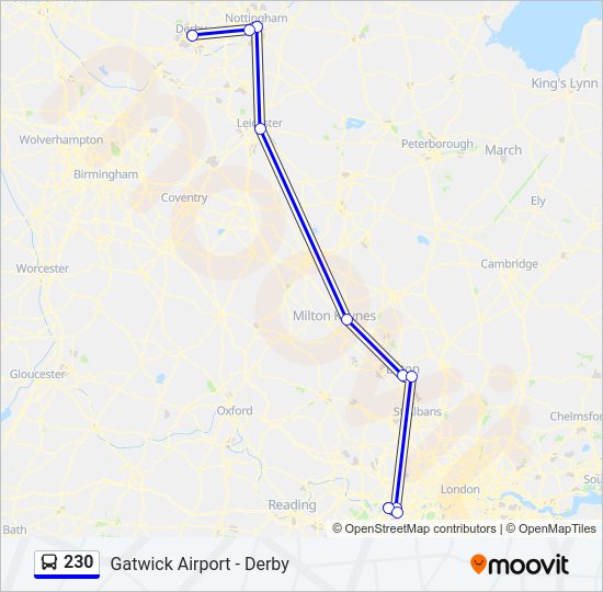 230 Bus Line Map