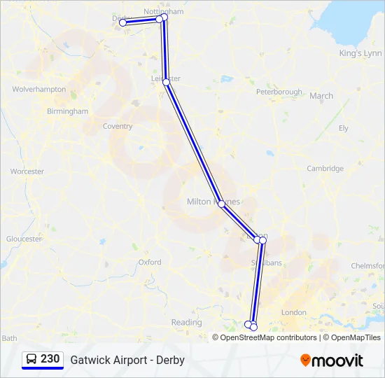 230 Bus Line Map
