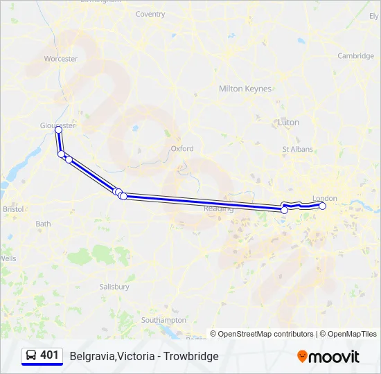 401 Bus Line Map