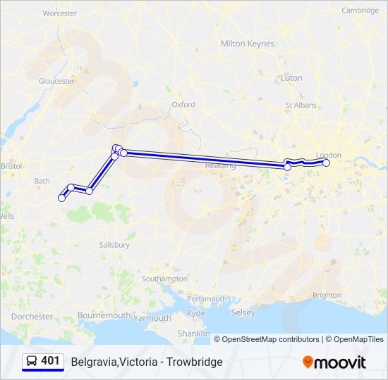 401 Bus Line Map