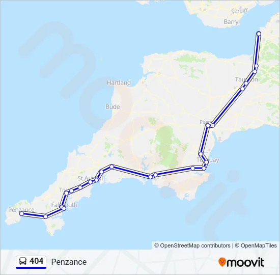 404 Bus Line Map