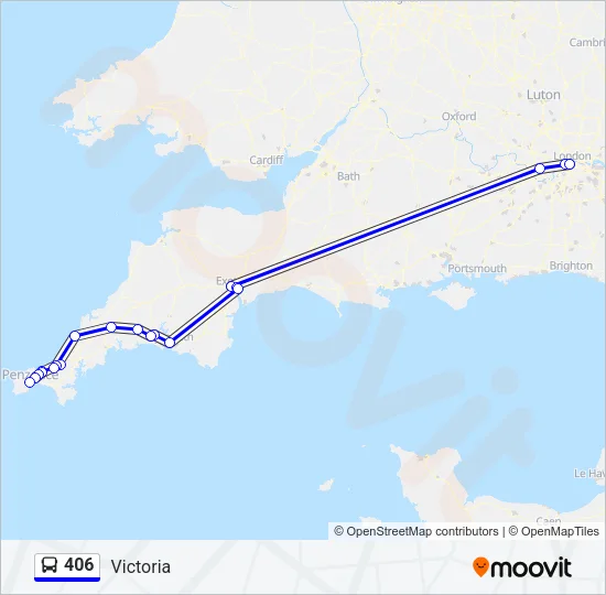 406 Bus Line Map