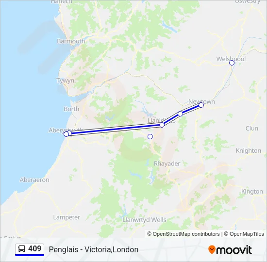 409 Bus Line Map