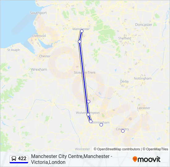 422 Bus Line Map