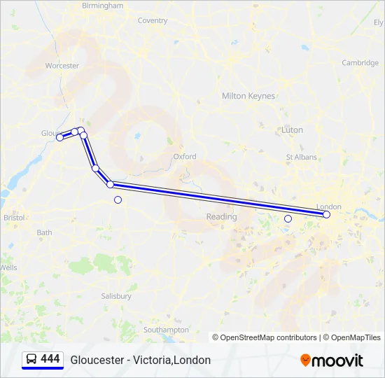 444 Bus Line Map