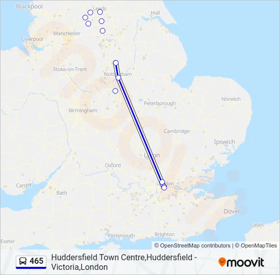 465 Bus Line Map