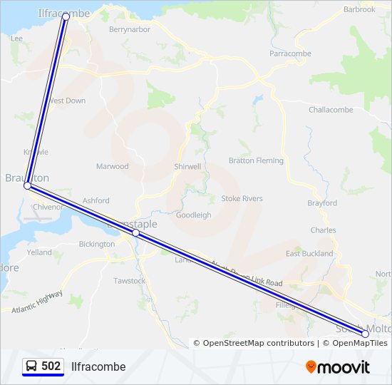 502-route-schedules-stops-maps-ilfracombe-updated