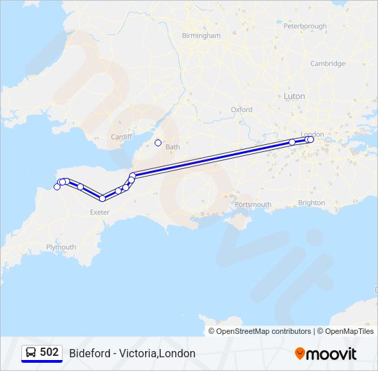 502 Bus Line Map