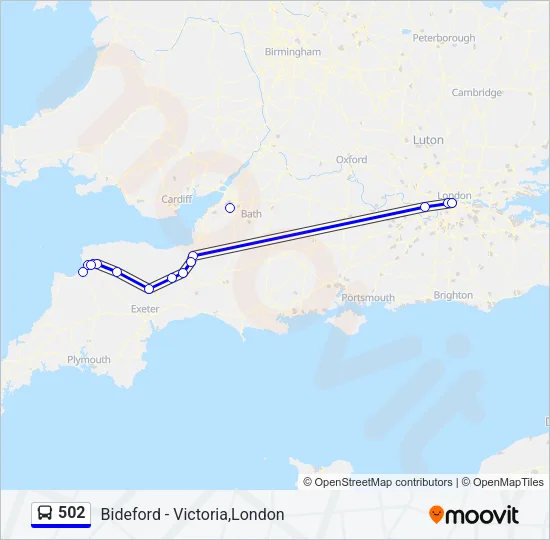 502 Bus Line Map