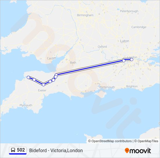 502 Bus Line Map