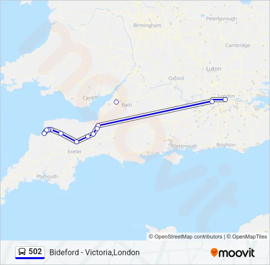 502 Bus Line Map