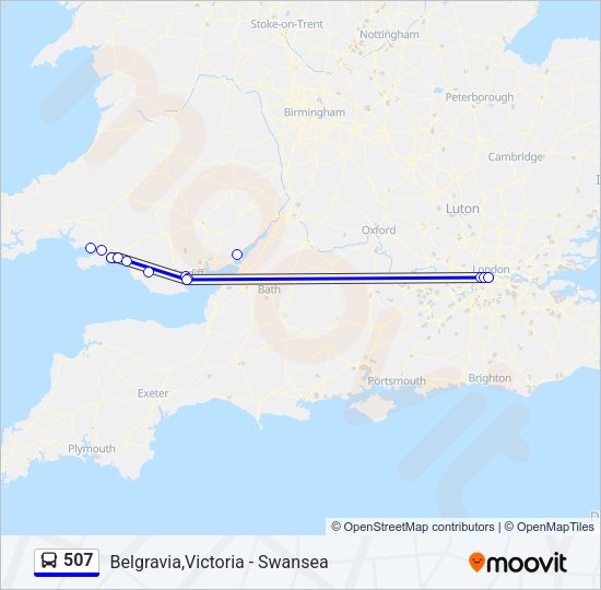 507 Bus Line Map
