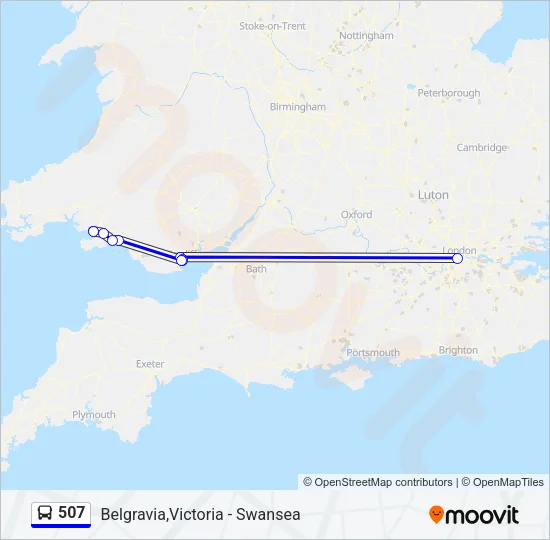 507 Bus Line Map
