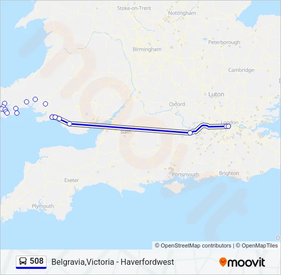 508 Bus Line Map