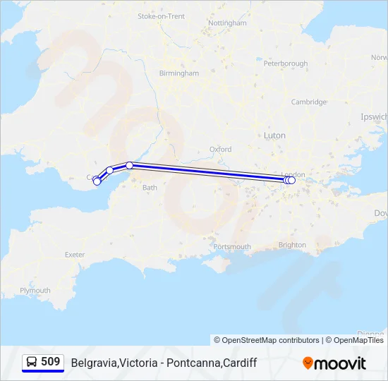 509 Bus Line Map
