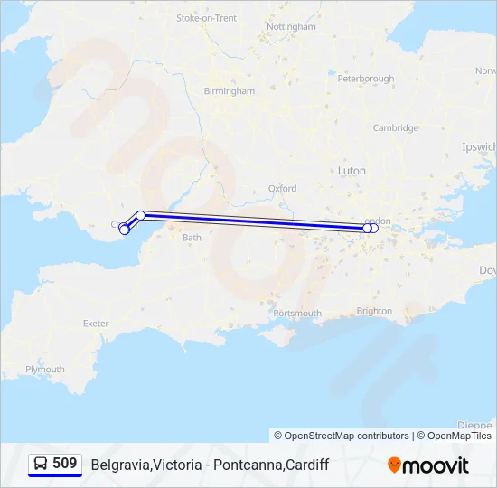 509 Bus Line Map