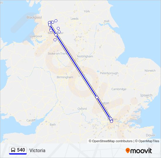 540 Bus Line Map