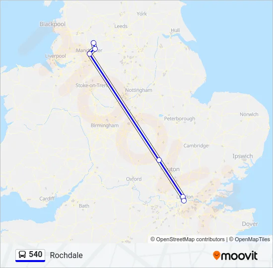 540 Bus Line Map
