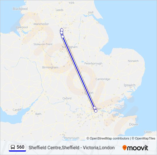 560 Bus Line Map