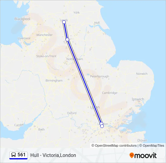 561 Bus Line Map