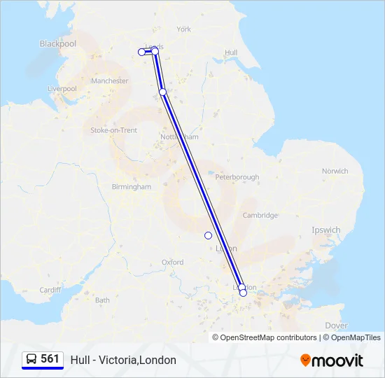 561 Bus Line Map