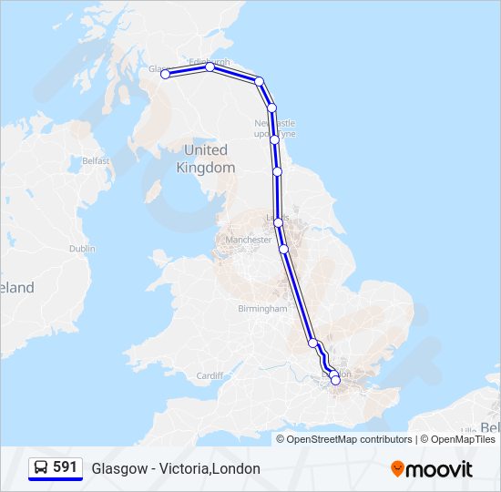 591 Bus Line Map