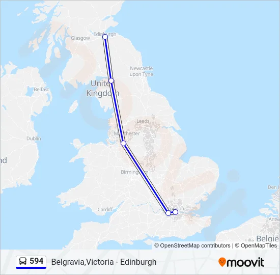594 Bus Line Map