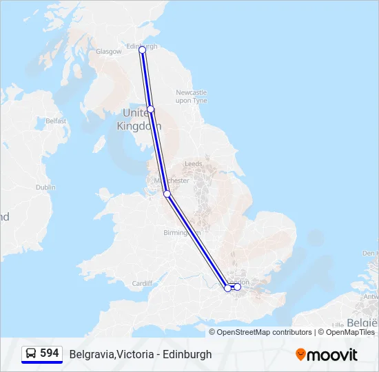 594 Bus Line Map
