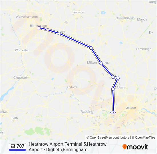 707 Bus Line Map
