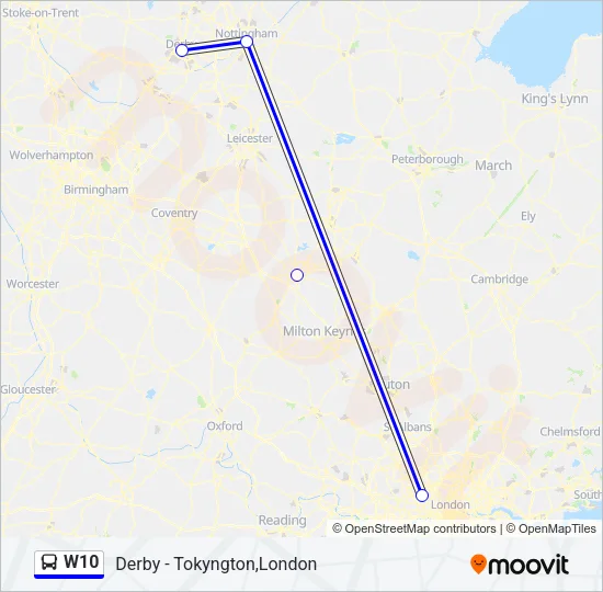 W10 Bus Line Map