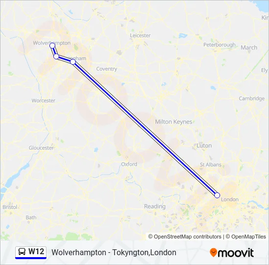W12 Bus Line Map
