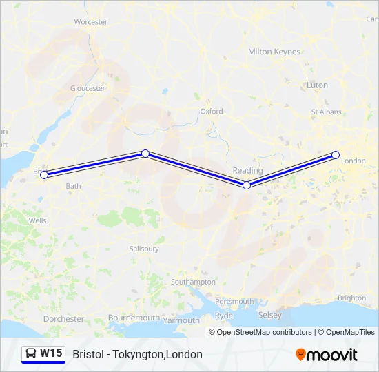 W15 Bus Line Map