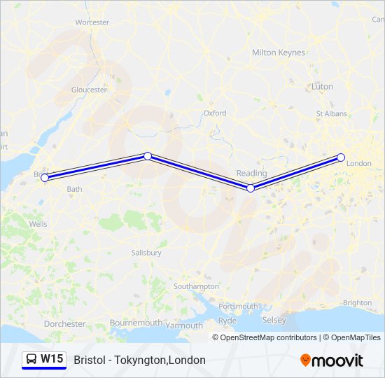 W15 Bus Line Map