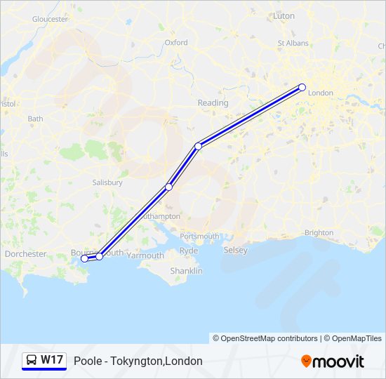 W17 Bus Line Map
