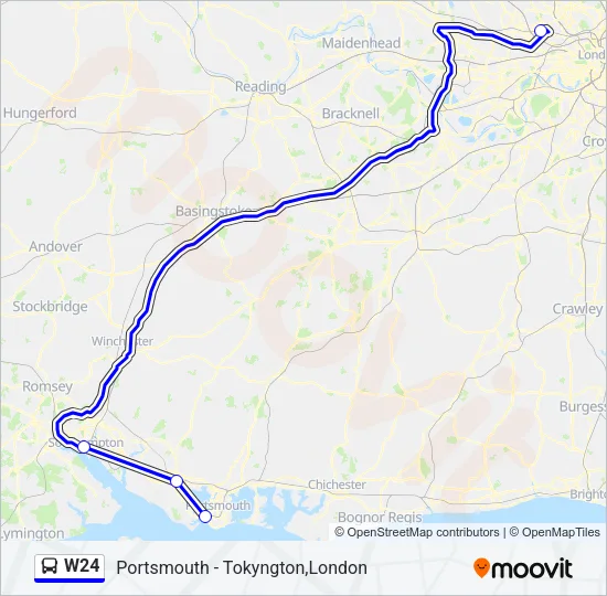 W24 Bus Line Map