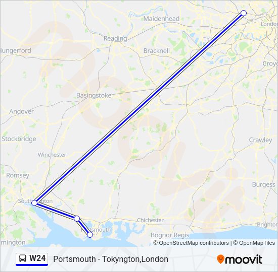 W24 Bus Line Map
