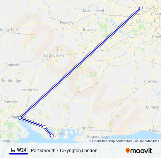 W24 Bus Line Map