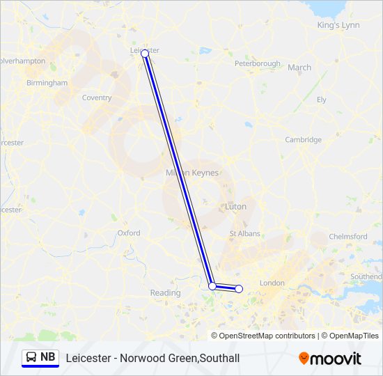 NB Bus Line Map