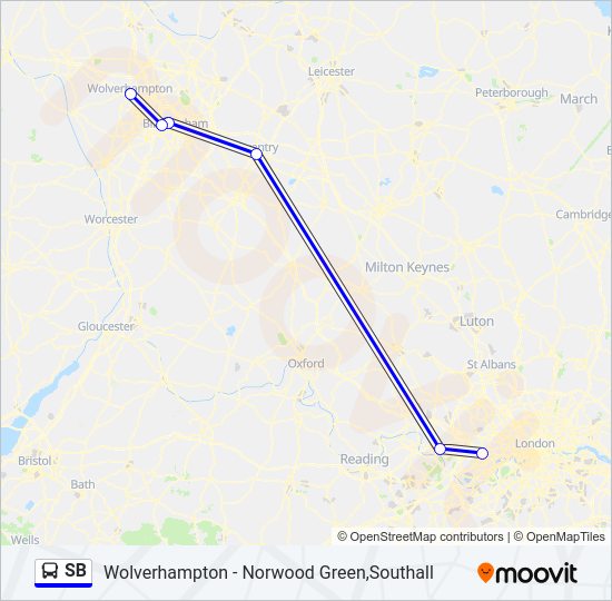 SB Bus Line Map