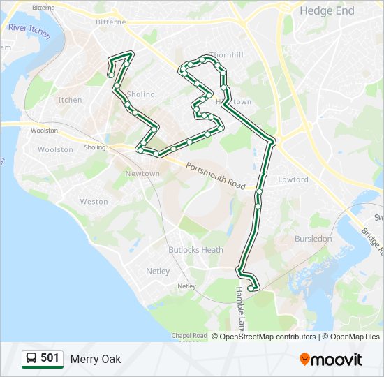 501 Bus Line Map