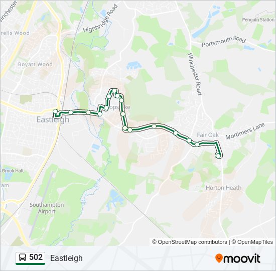 502 Route Schedules, Stops & Maps Eastleigh (Updated)
