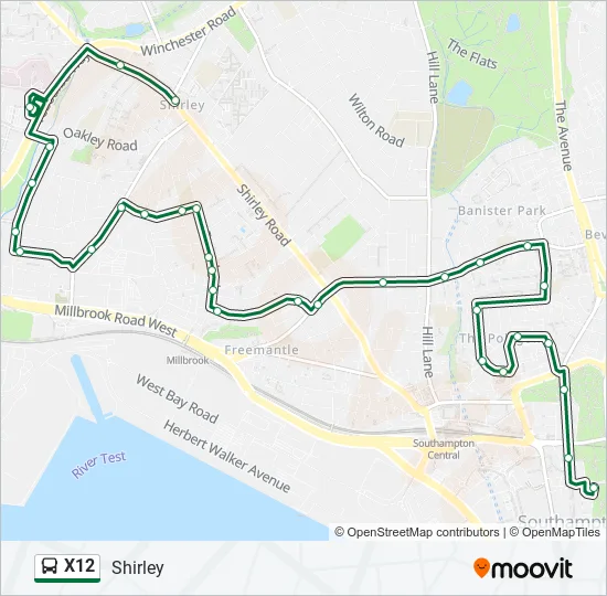 X12 Bus Line Map