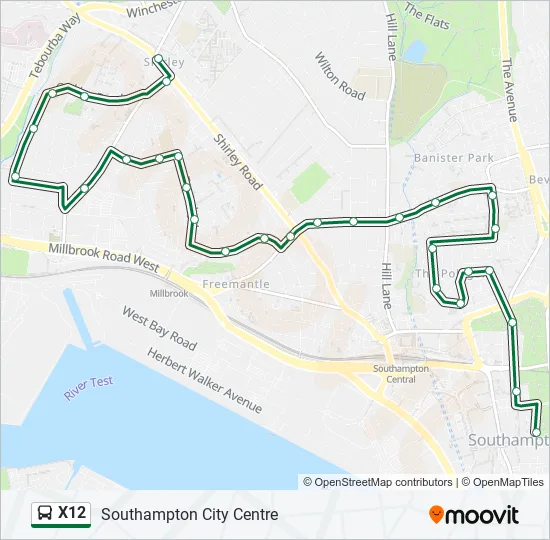 X12 Bus Line Map