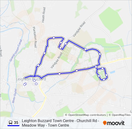 Bus 35 Route Map 35 Route: Schedules, Stops & Maps - Leighton Buzzard (Updated)