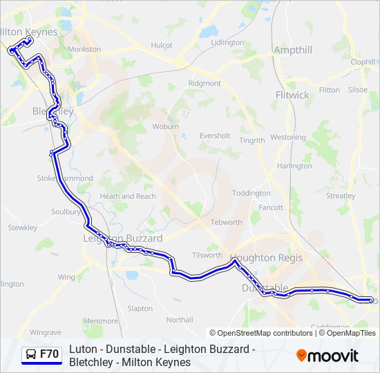 f70 Route: Schedules, Stops & Maps - Central Milton Keynes (Updated)