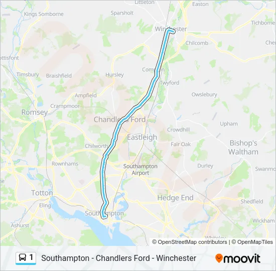 1 Bus Line Map