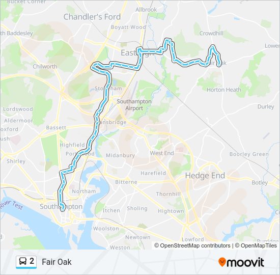 2 Bus Line Map