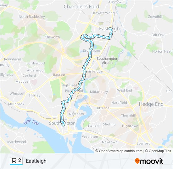 2 Bus Line Map