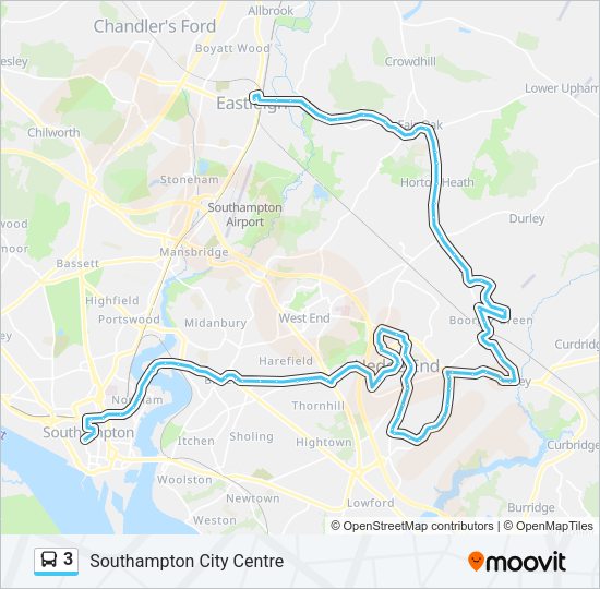 3 Bus Line Map